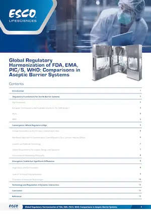 Global Regulatory Harmonization of FDA, EMA, PIC/S, WHO: Comparisons in Aseptic Barrier Systems